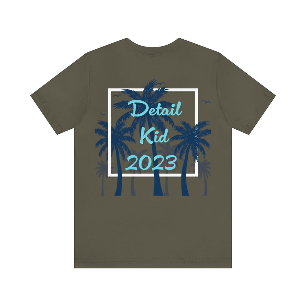 Thumbnail: Adult Blue & White Palm Tree Tee