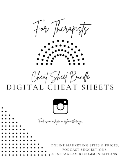 Thumbnail: THERAPIST Planner insert cheat sheets for documentation