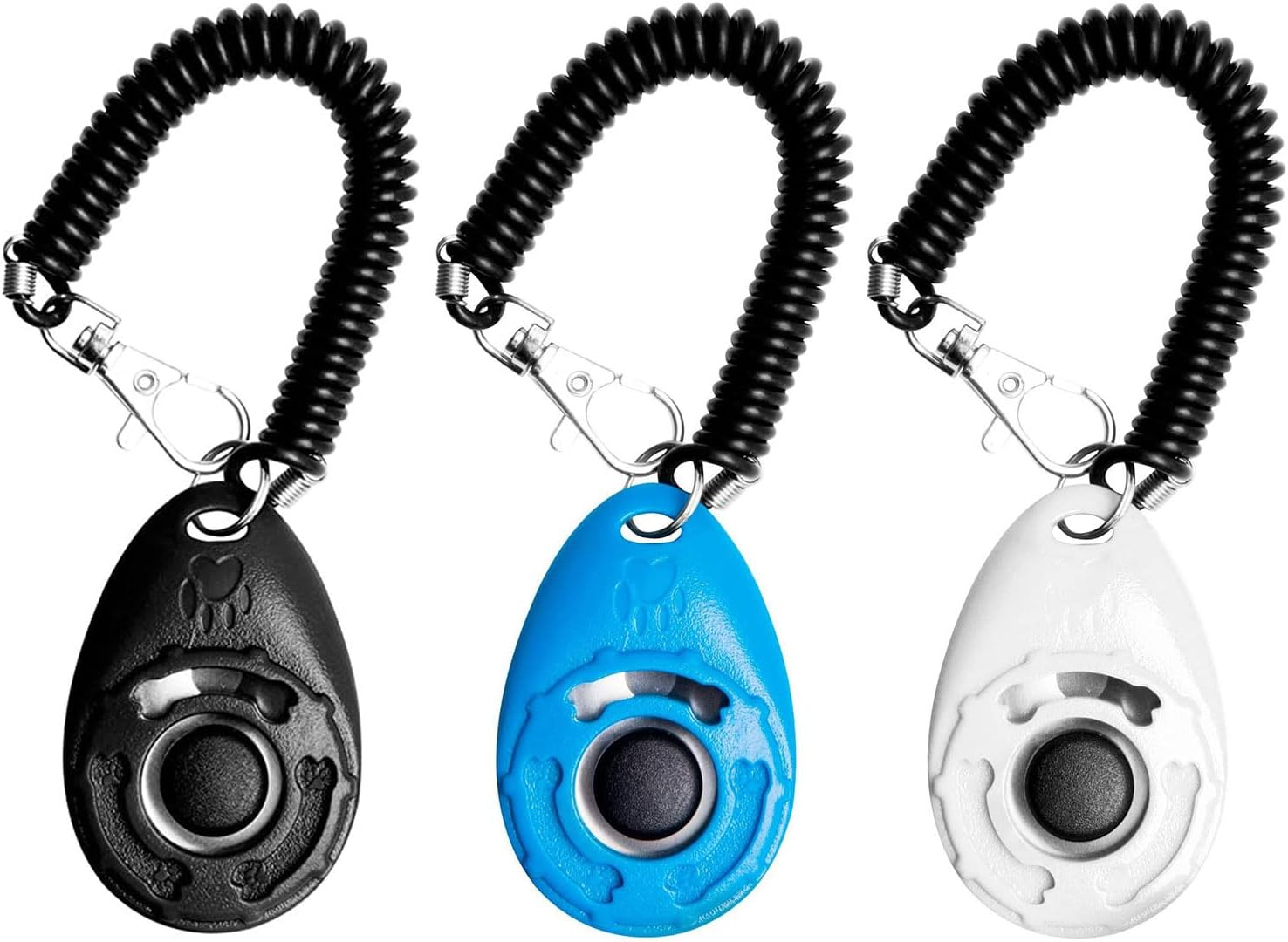 Signature 3 Pack Dog Training Clicker with Wrist Strap, Pet Clicker for Dog