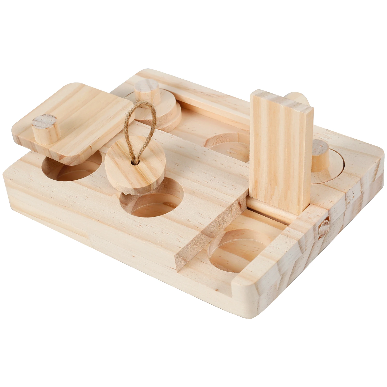 Signature 6 in 1 Wooden Hamster Foraging Toys Small Pet Feeder Interactive