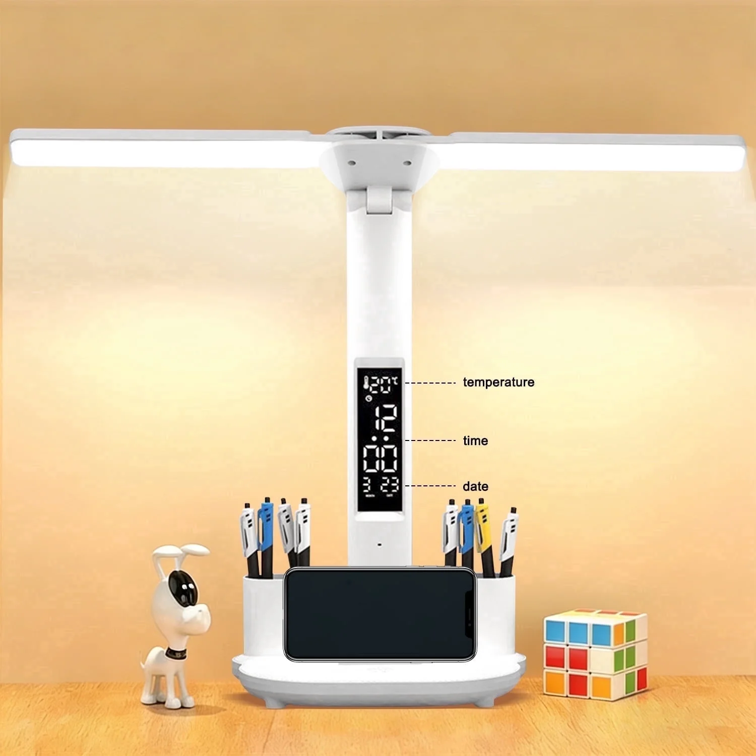 Refined 2025 Cute Desk Lamps for Home Office, Adjustable Eye Protection Modern