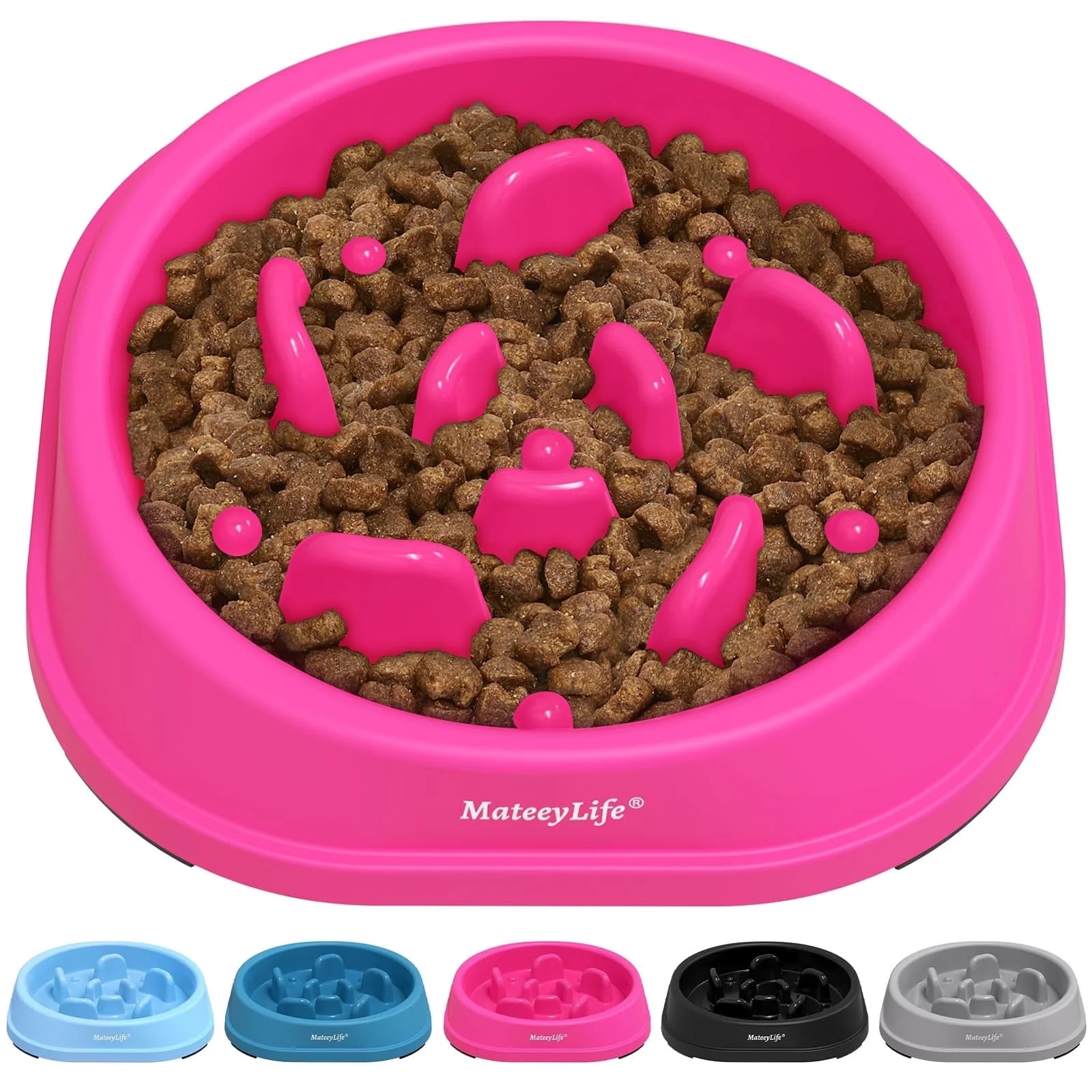Refined Slow Feeder Dog Bowls, Non Slip Cat Food Bowls, Bloat Stop Maze Pet