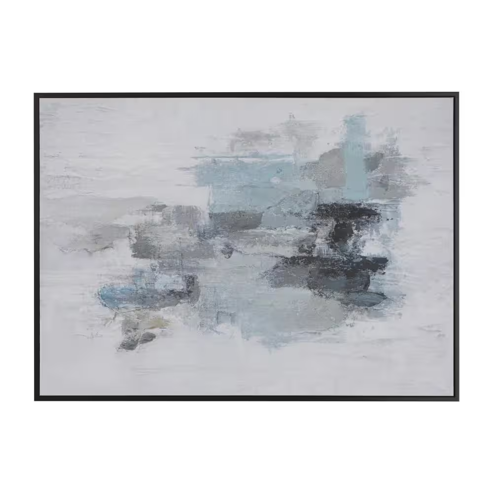 Bespoke 1- Panel Abstract Framed Wall Art with Black Frame 48 In. X 66 In.