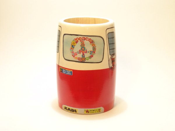 Thumbnail: VW bus from the 60's in red
