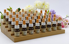 Bach flower remedies dropper bottles: all the 38 remedies on display