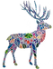 The blue deer artwork