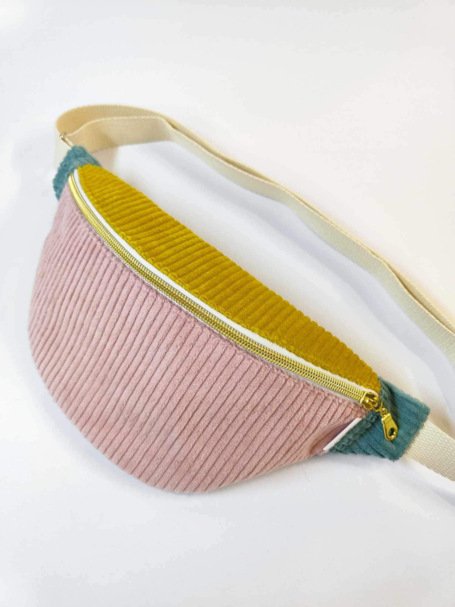 Sac banane velours côtelé vintage