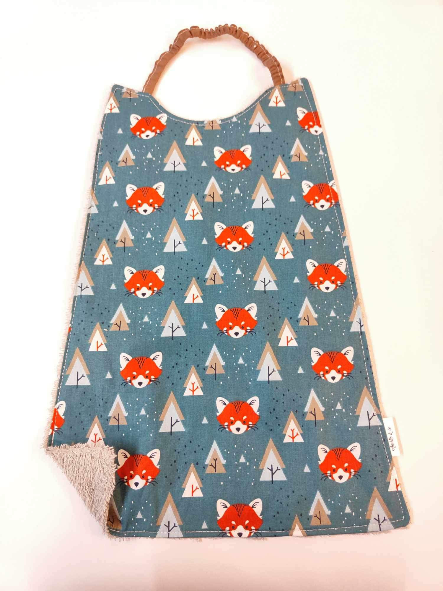 Serviette de cantine panda roux