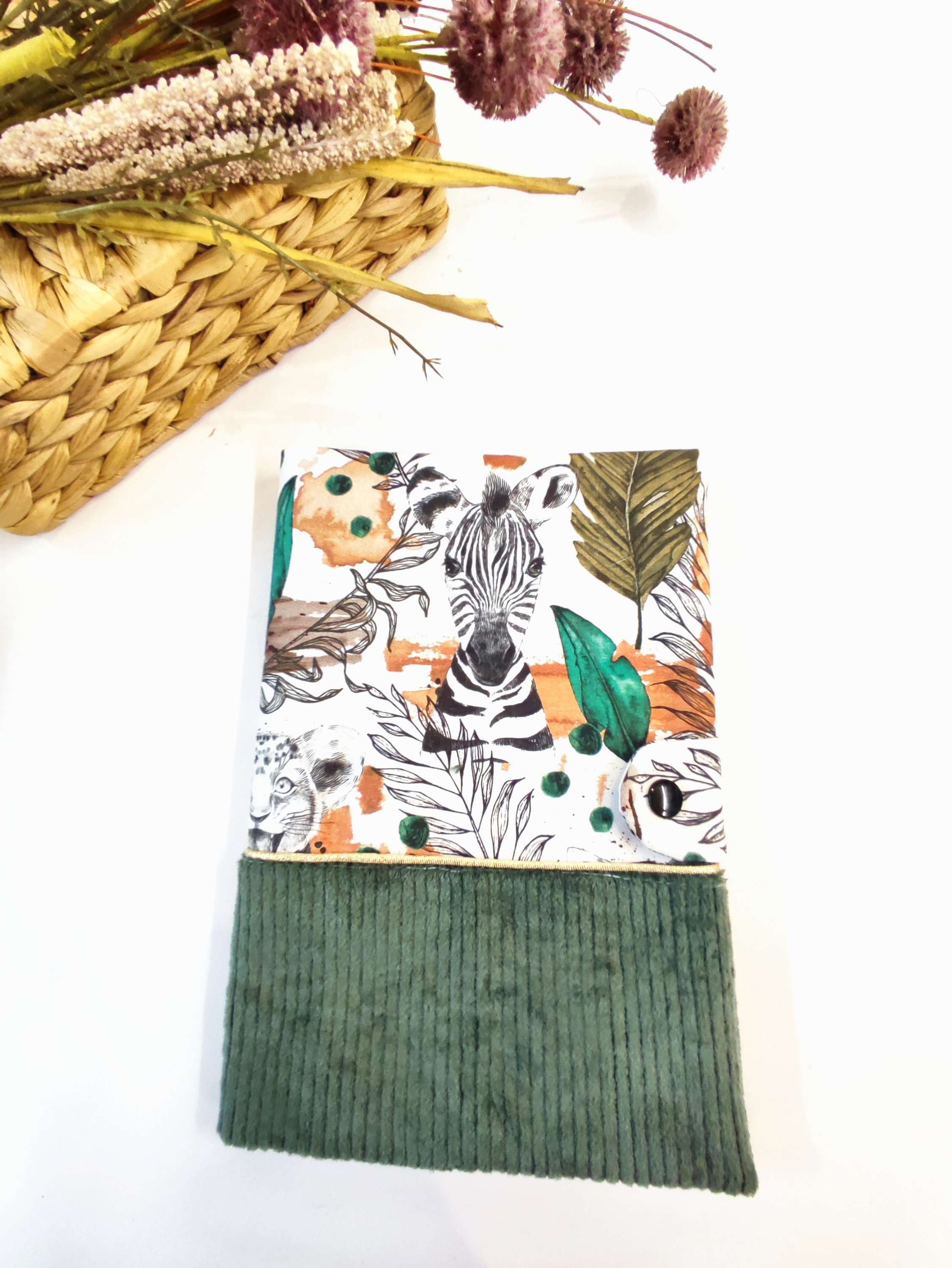 Protège carnet de santé zèbre safari 