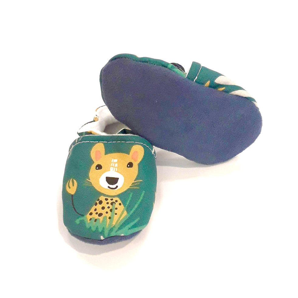 Miniature : Chaussons souples bébé 12-18 mois jungle léopard 