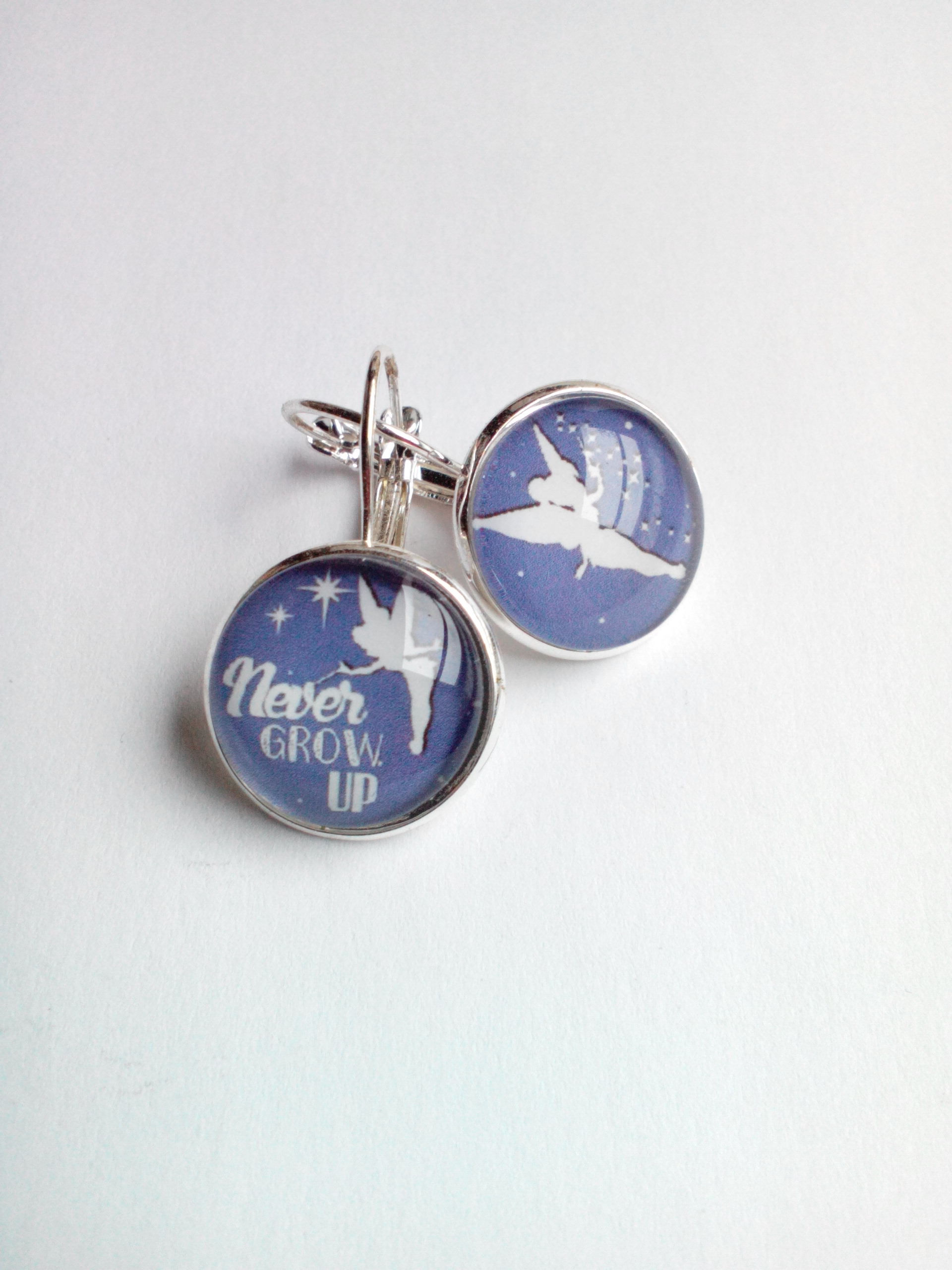 Boucles d'oreilles cabochon fée clochette