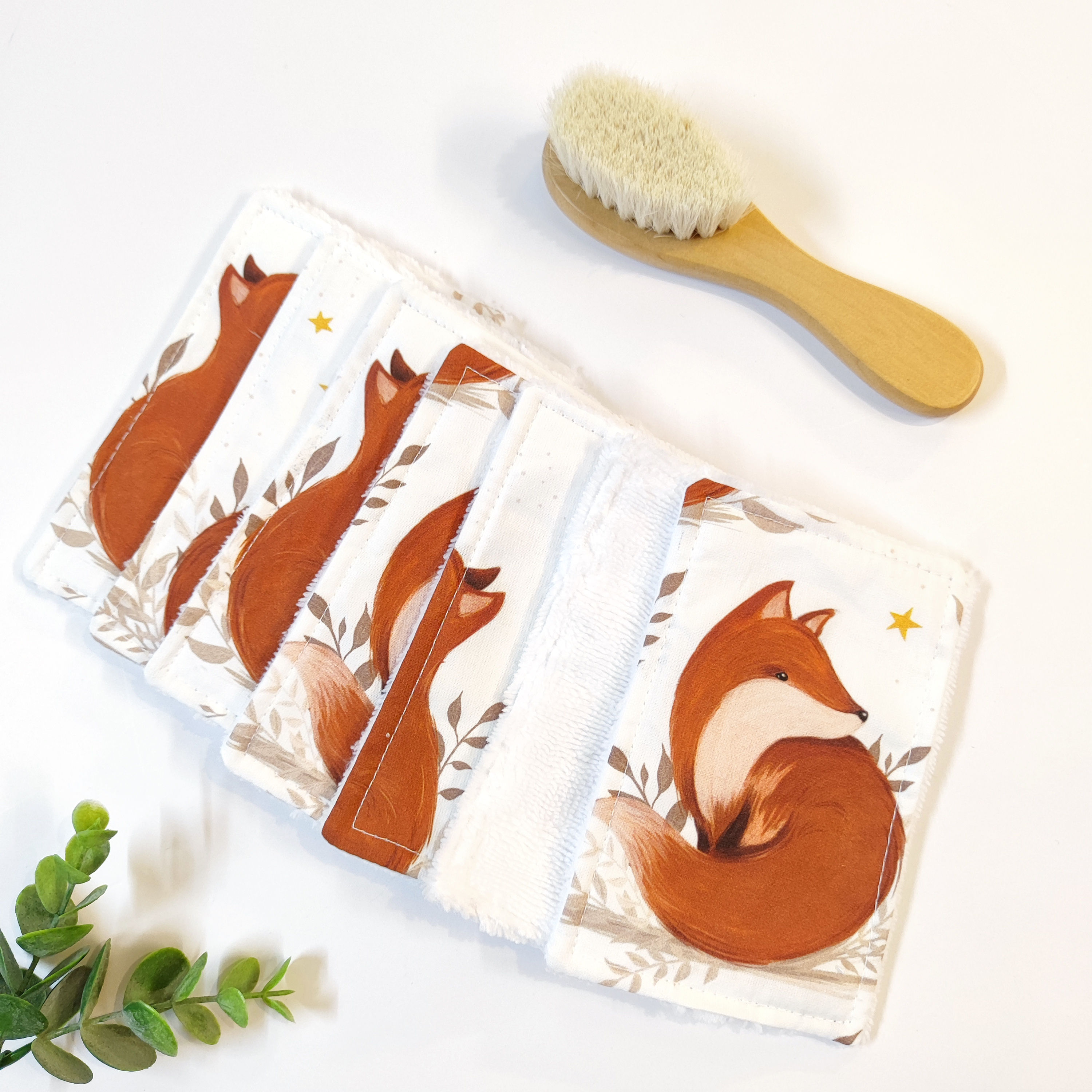 Lingettes bébé Renard lune - lot de 7