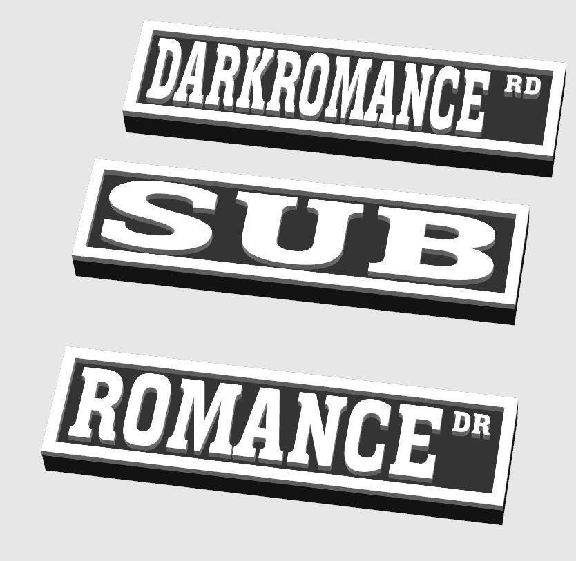 Thumbnail: Straßenschild Bibliothek – individuelles, farbenfrohes Buchregal-Schild