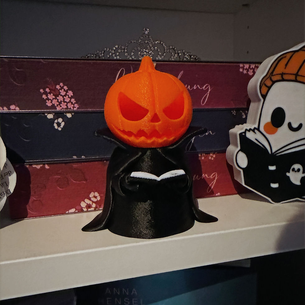 Miniaturbild: Halloween Pumpkin Pagekeeper – Lesender Kürbis mit LED-Teelicht