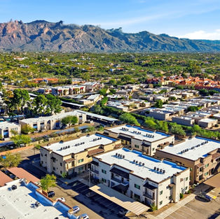 Placita Escondida exterior drone view