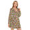 Thumbnail: All-Over Print Women's Deep V-neck Front Cross Long Sleeve Dress