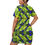 Hình thu nhỏ: All-Over Print Women’s Stacked Hem Dress With Short Sleeve（Plus Size）