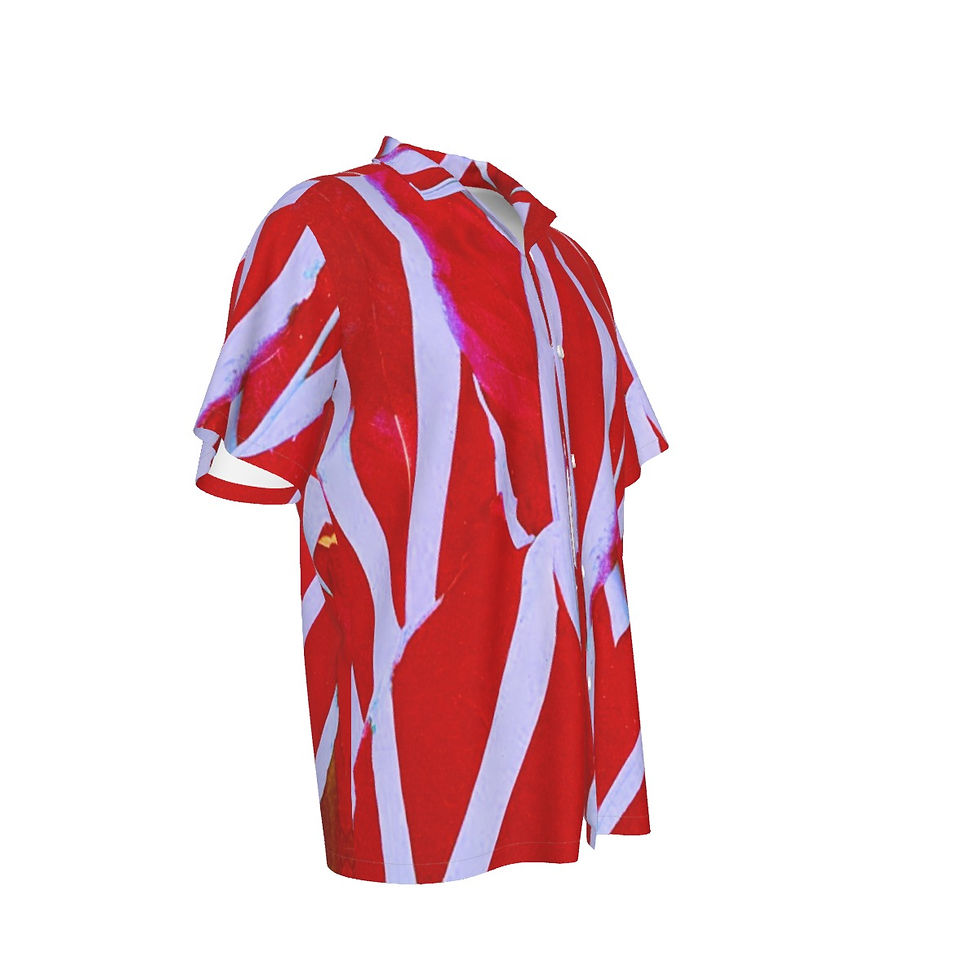 Thumbnail: All-Over Print Men's Hawaiian Shirt With Button Closure