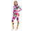 Hình thu nhỏ: All-Over Print Women's Long-sleeved High-neck Jumpsuit With Zipper