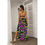Thumbnail: All-Over Print Women's Tie Back Wrap Dress