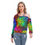 Thumbnail: All-Over Print Women's One-shoulder Cut O-neck Sweatshirt