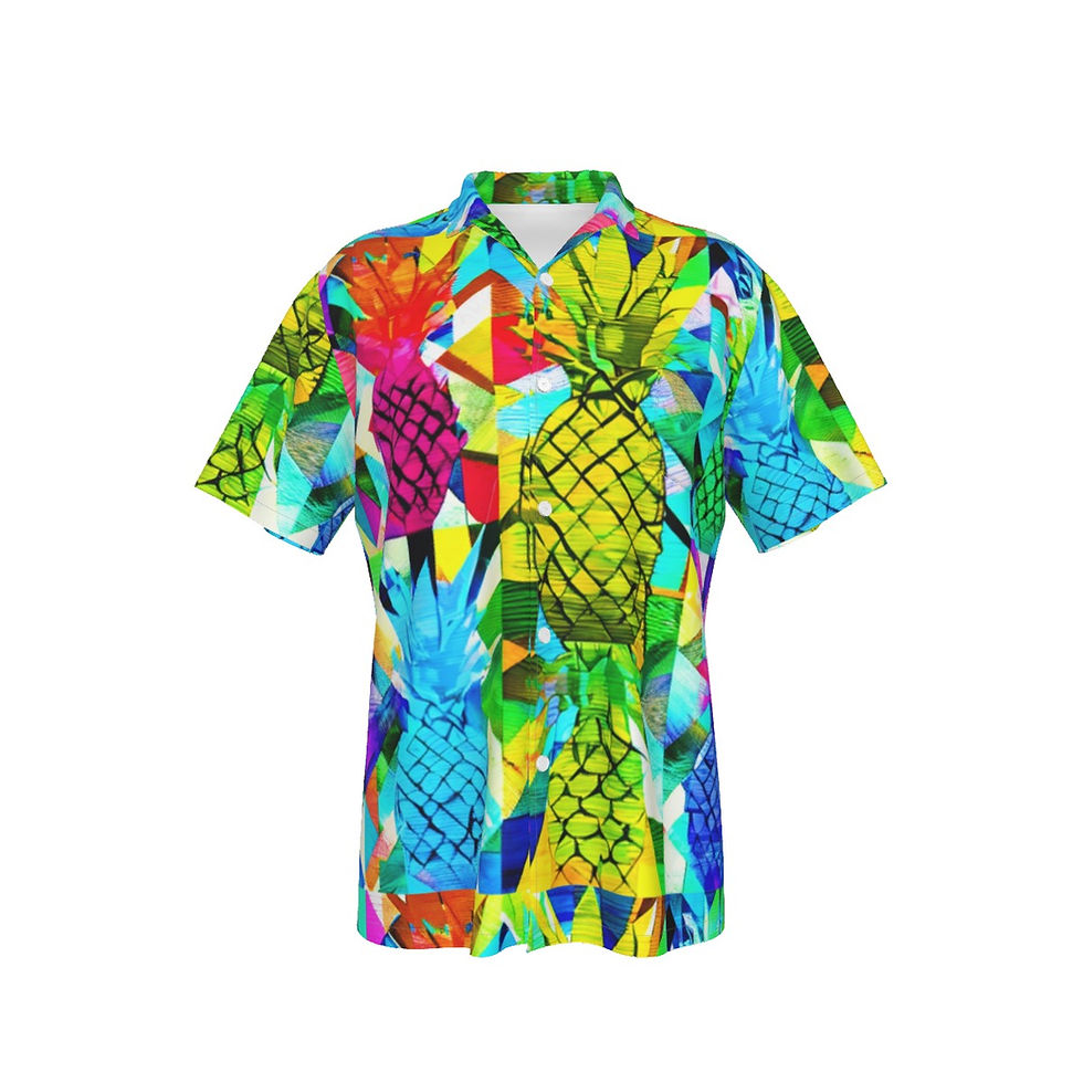 All-Over Print Men's Hawaiian Shirt With Pocket