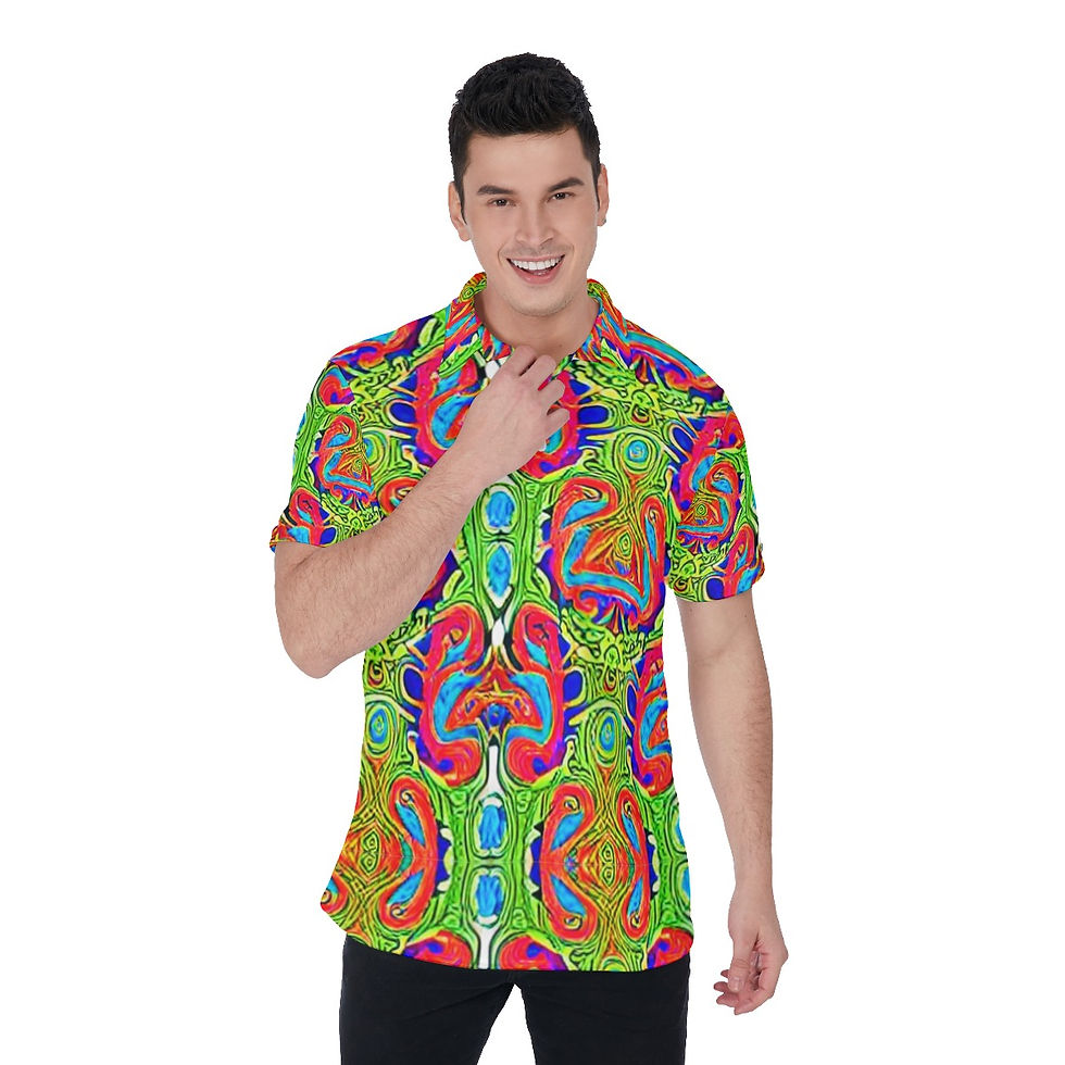 All-Over Print Men's Polo Shirt