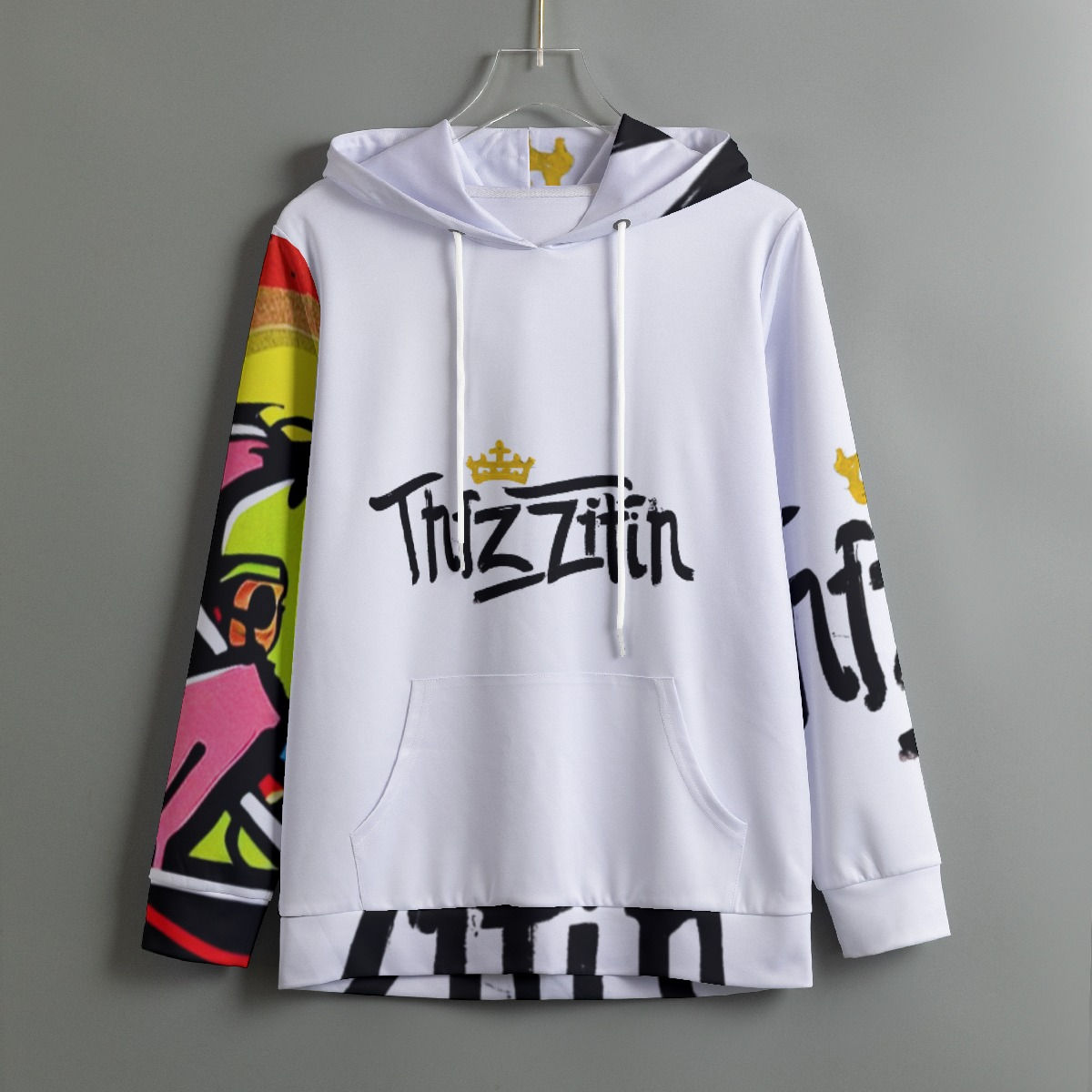 All-Over Print Women's Pullover Hoodie With Drawstring