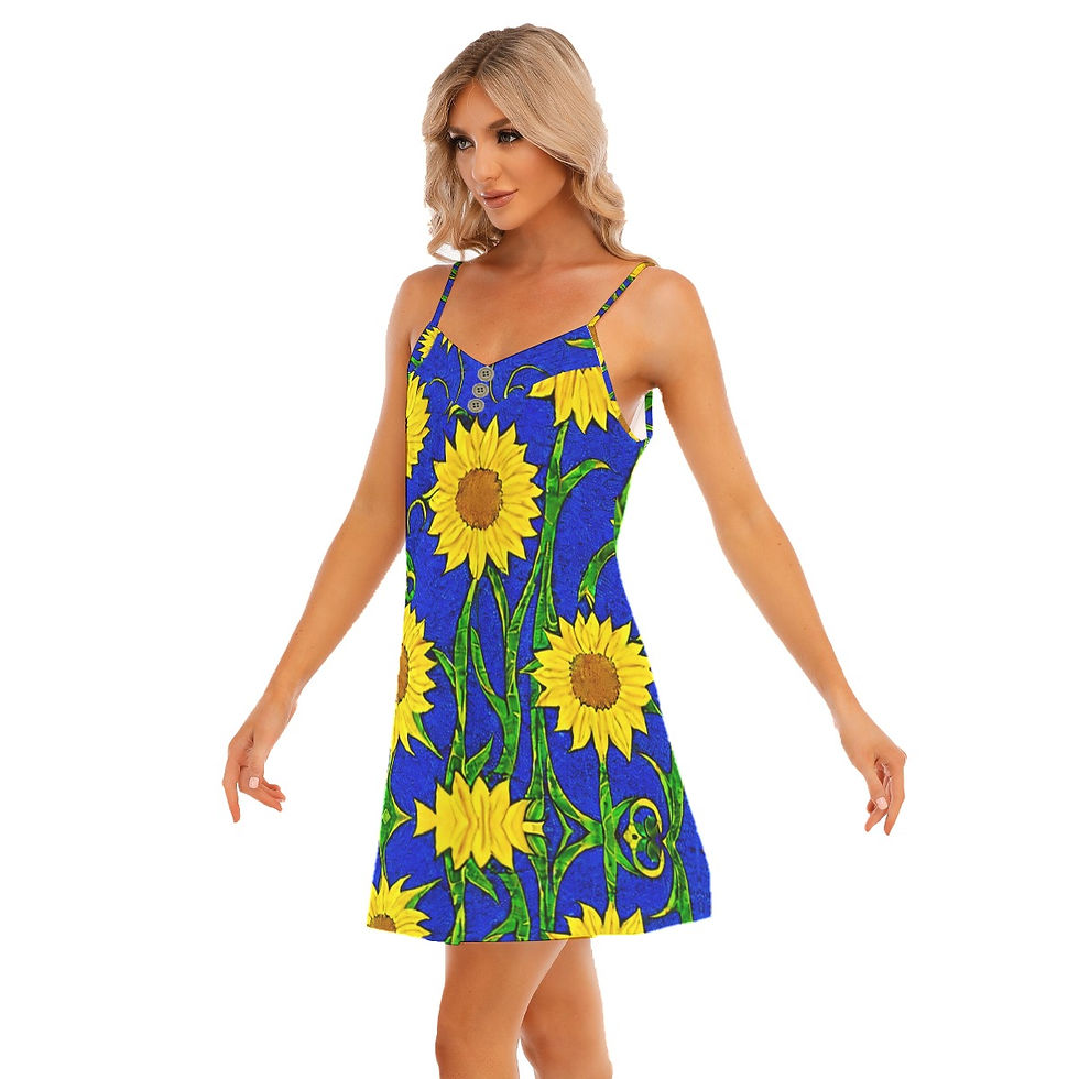 Thumbnail: All-Over Print Womem's V-neck Sleeveless Cami Dress