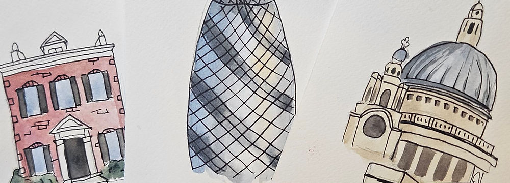 watercolour painting class for beginners with fine liner