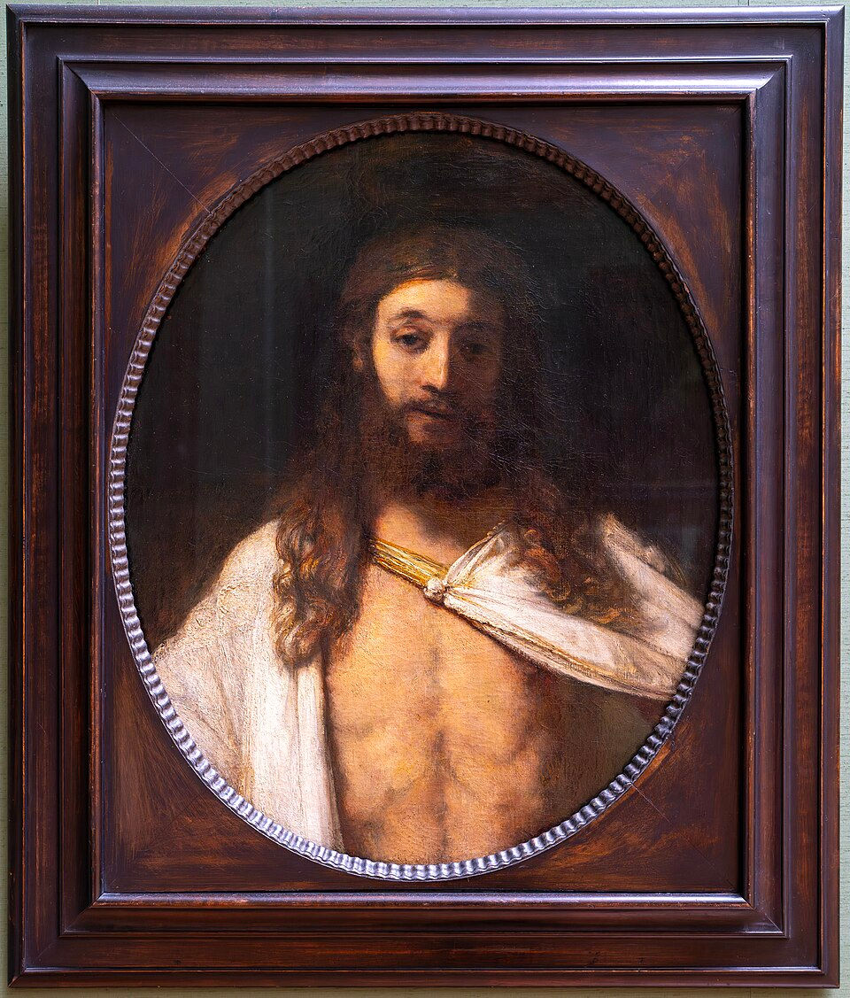 Rembrandt The resurrected Christ - Lead White Paint