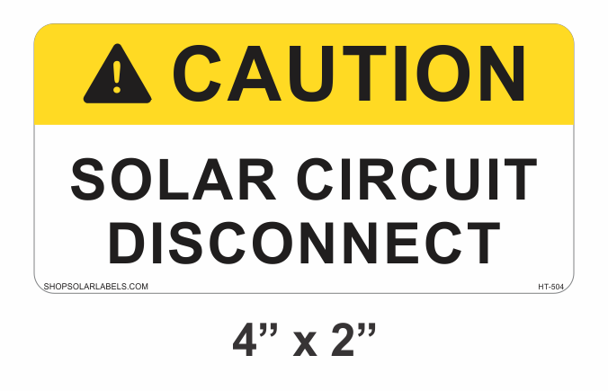 HT-504 Caution Label