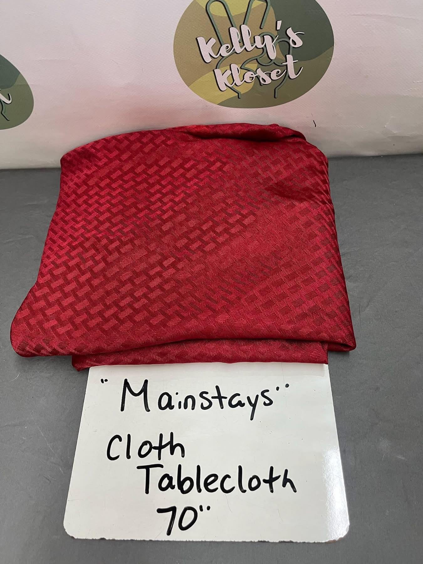 “Mainstays” Cloth Tablecloth - Approx 70”