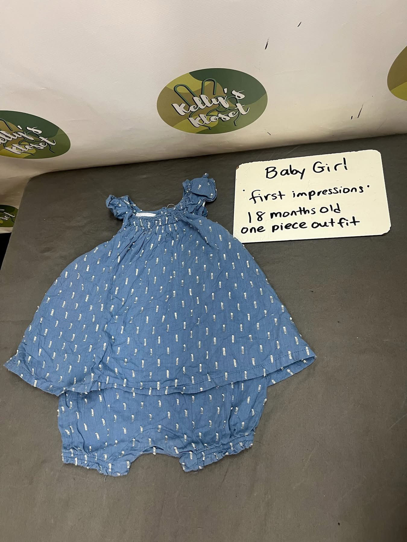“first impressions” - one piece outfit - Size: 18 months