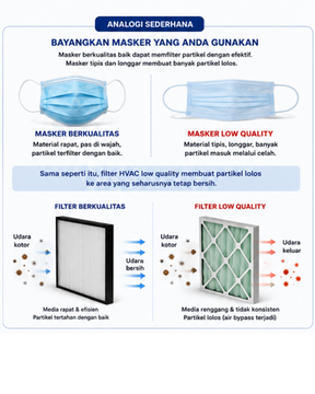 BAHAYA MENGGUNAKAN FILTER HVAC LOW QUALITY