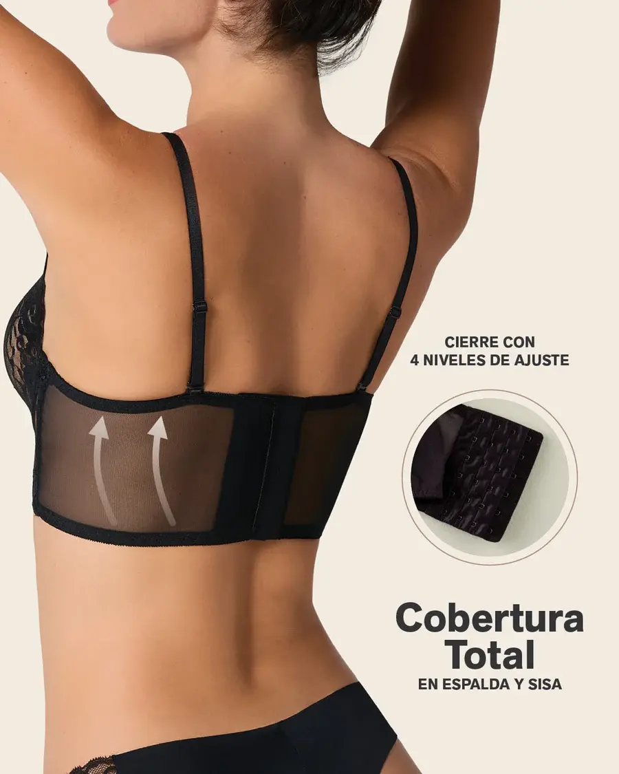Miniatura: Brasier tipo bralette en encaje y transparencias