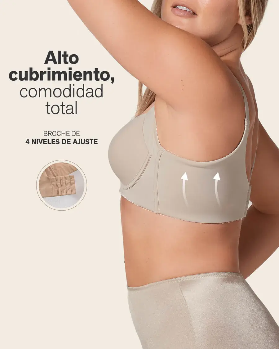 Miniatura: Brasier de realce suave y cubrimiento alto en sisa y espalda Cover Bra