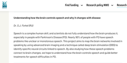 NWO Open Competition Grant