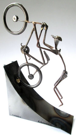 Bicicleta en salto .