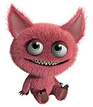 Furry Pink Monster Animation