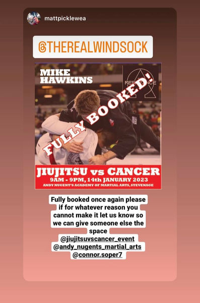jiu-jitsu v's cancer seminar