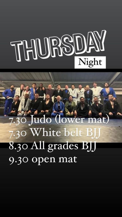 Thursday night Judo & BJJ