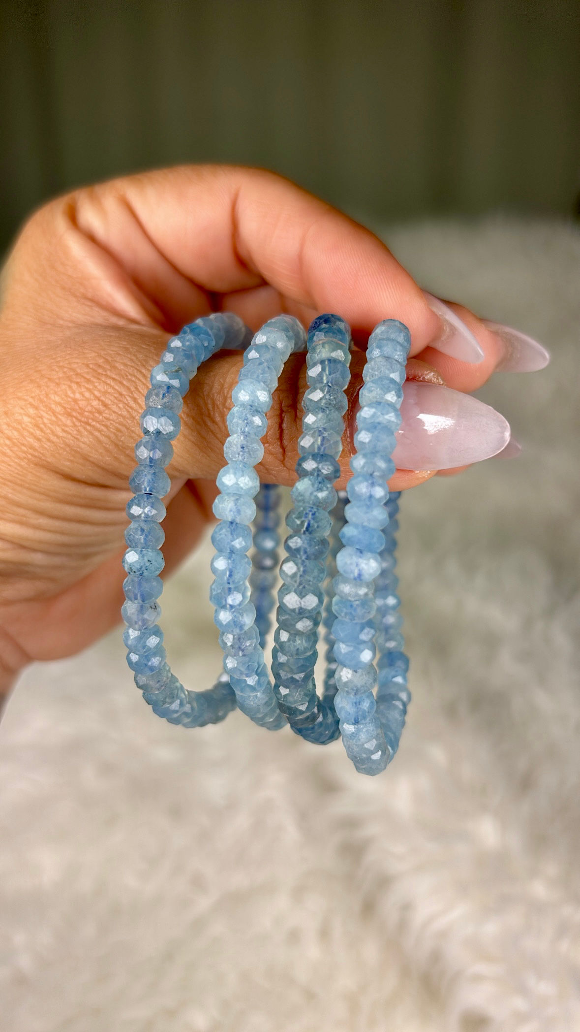 Faceted Aquamarine Bracelet