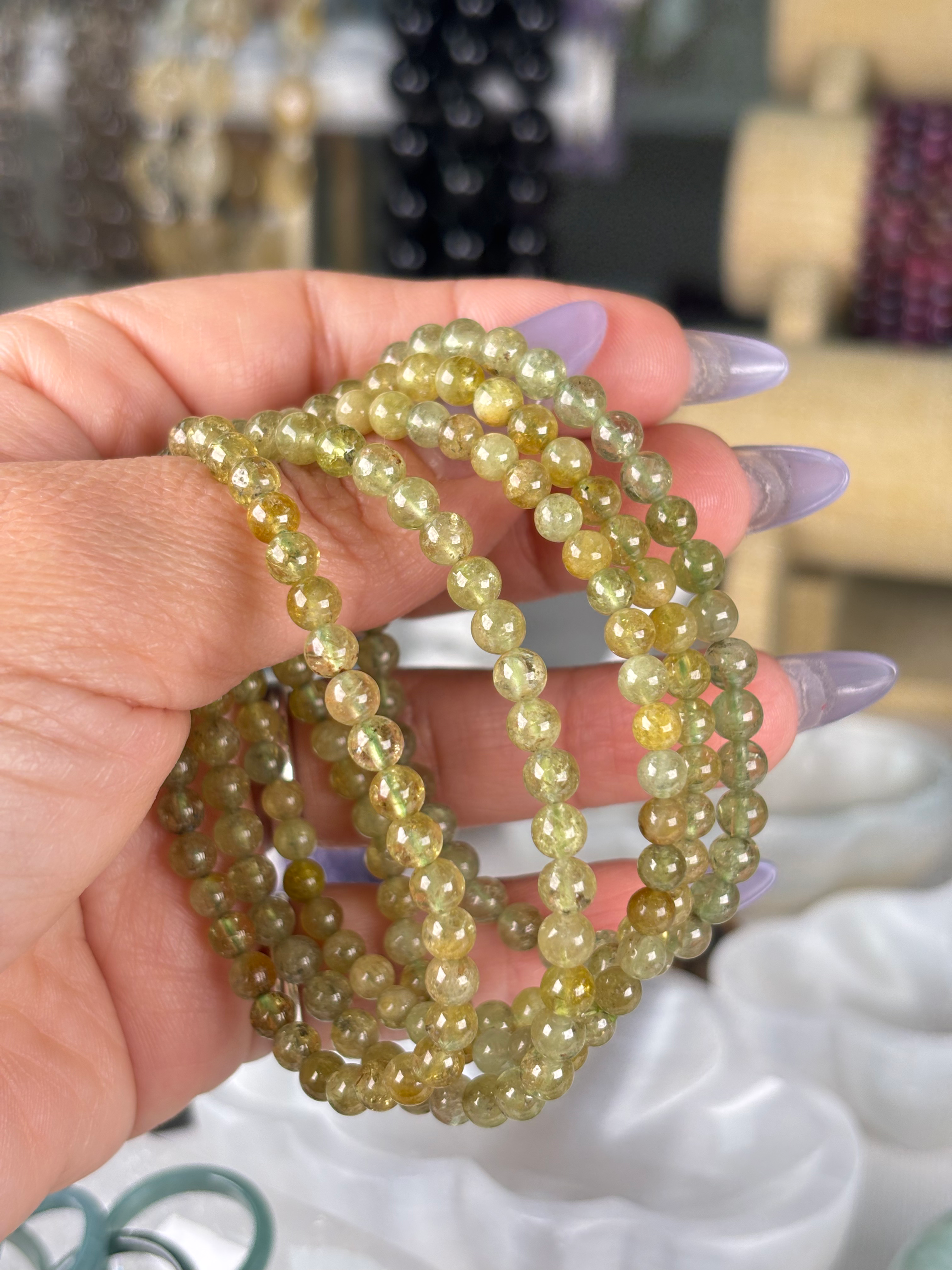 5mm Green Garnet Bracelet 