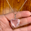 Thumbnail: Brazilian Rose Quartz Heart Necklace Sterling Silver