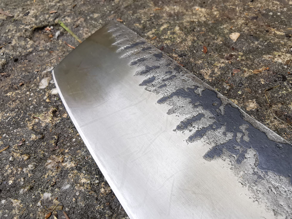 Miniaturbild: Nakiri 170mm, 100cr6, stabilisierter Maserahorn
