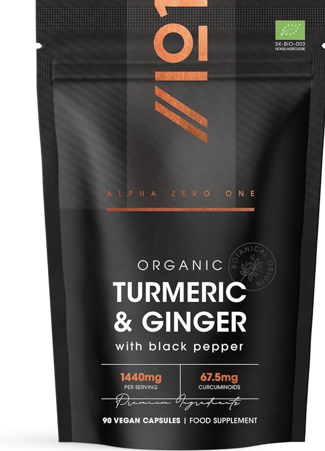 Tumeric & Ginger Vegan Capsules (90 pk)