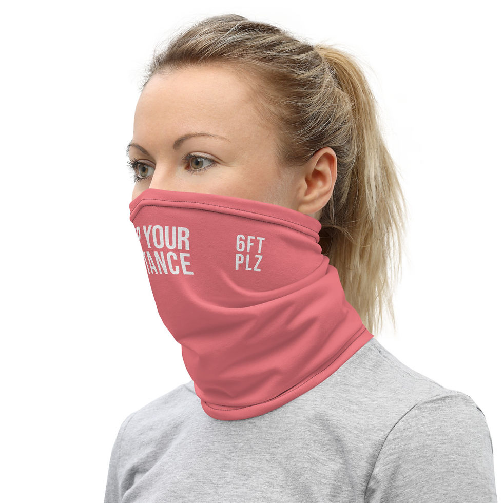 Thumbnail: Keep Your Distance Pink Neck Gaiter