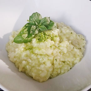 Basilikum Risotto
