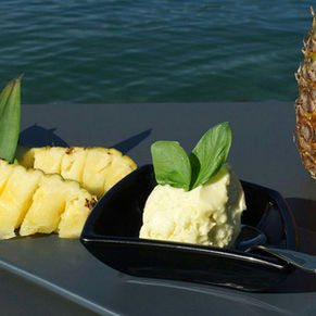 Ananas-Basilikum Glace